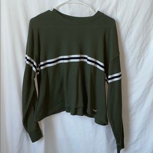 Stripped green/white/black long sleeve size: S